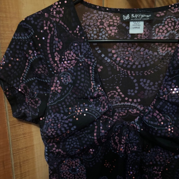 self esteem purple y2k top - Picture 3 of 3